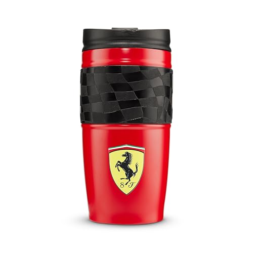 Ferrari Scuderia Logo Thermobecher Rot - Größe: 500ML