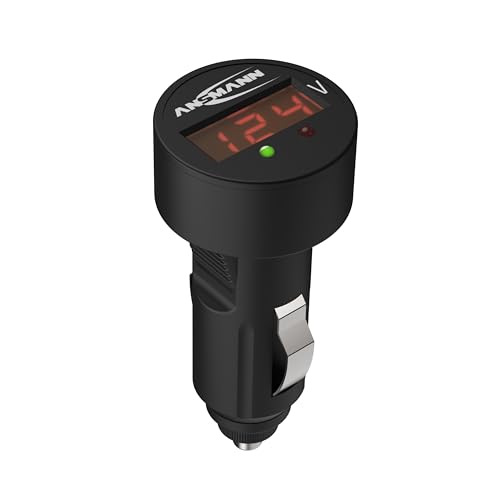 ANSMANN Power Check 12/24V Spannungsmesser/Prüfgerät und LED Voltmeter für Zigarettenanzünder/Ideal...