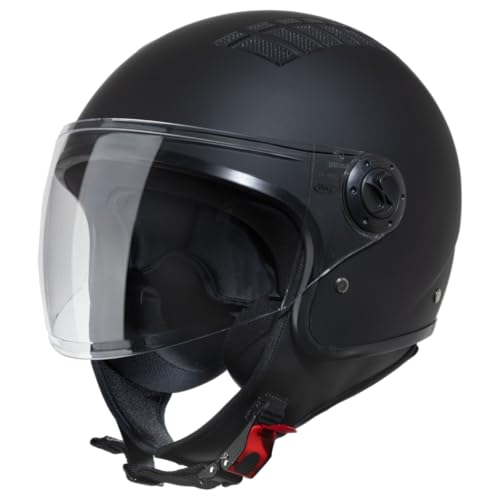 VINZ Como Jethelm mit Visier ECE 22.06 Zertifiziert | Roller Helm Mopedhelm Ideal Für Motoroller & Vespa...