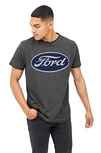 Ford Herren Logo T-Shirt, Vintage Black, L