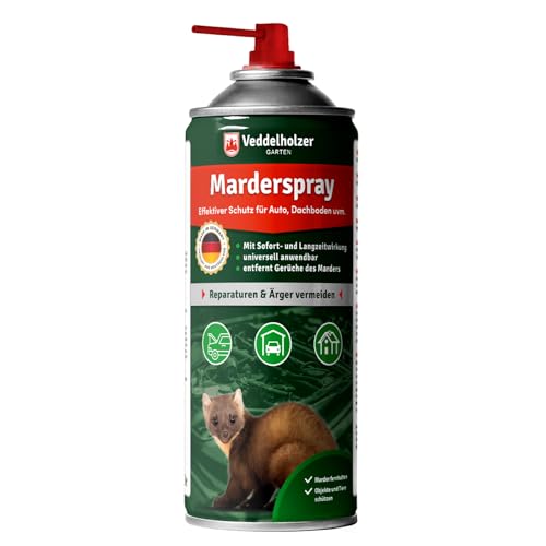Veddelholzer Marderspray für Auto, Dachboden & Garage | 400 ml | Sofortiger & Langfristiger Schutz für...