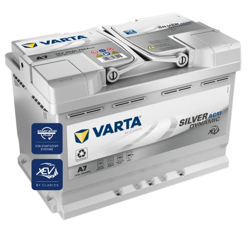 VARTA Silver Dynamic AGM Batterie A7 (E39) – Start-Stop und xEV Autobatterie 12V 70Ah 760A –...