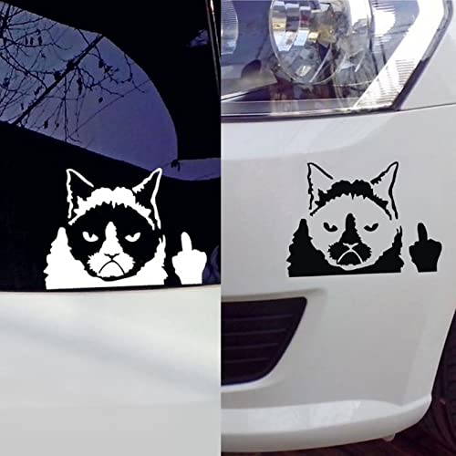 SwirlColor Autoaufkleber Katze 2 Stücke, Reflektierende Katzen Aufkleber Auto Lustige Autoaufkleber für...