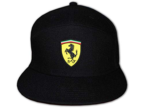 B.V. Scuderia Ferrari F1 Hut mit flacher Krempe, Schwarz