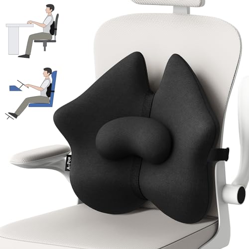 A-Pce Verstellbares Rückenkissen für Bürostuhl, Autositz, Rollstuhl, Verbessert Schmerzen im Unteren...