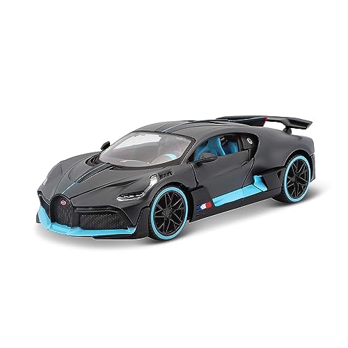 Maisto 31526-00000002 531526 Bugatti Divo Modellauto im Maßstab 1:24, dunkelgrau, 20 cm, Schwarz