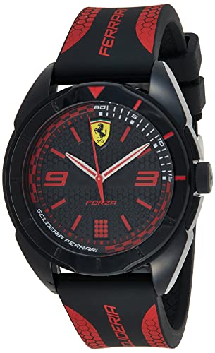 Scuderia Ferrari Unisex Analog Quarz Uhr mit Silikon Armband 830515