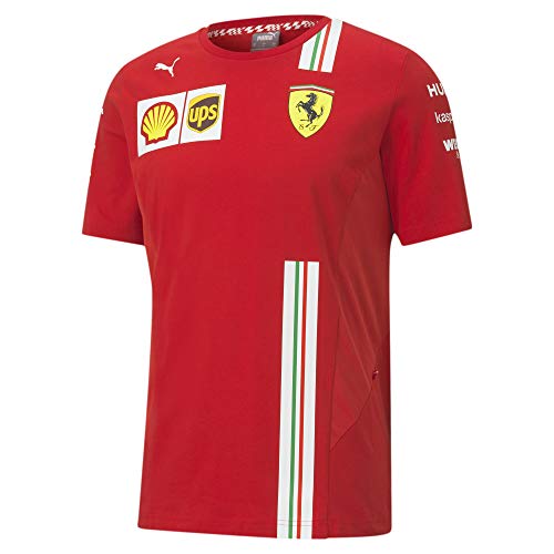 PUMA Herren Ferrari T-shirt voor heren T Shirt, Rosso Corsa, XL EU