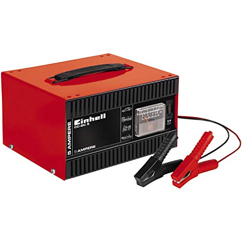 Einhell Batterie-Ladegerät CC-BC 5 (eingebautes Amperemeter, Stahlblechgehäuse, Überlastungs- und...