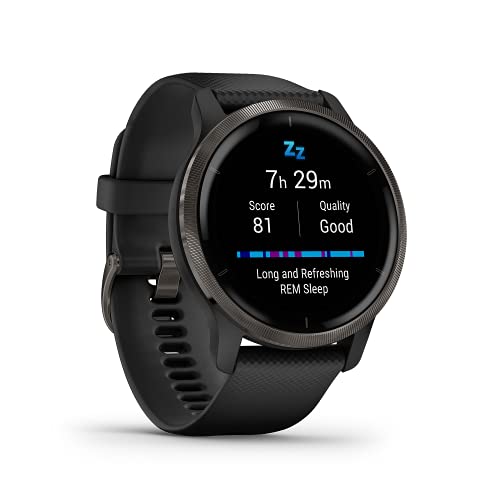 Garmin Venu 2 – GPS-Fitness-Smartwatch mit ultrascharfem 1,3“ AMOLED-Touchdisplay, umfassenden und...