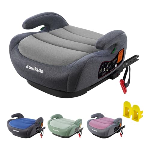 Jovikids Sitzerhöhung Auto Kinder ISOFIX, ECE R129 Kindersitzerhöhung 125-150cm, Verdickter Stoffbezug...