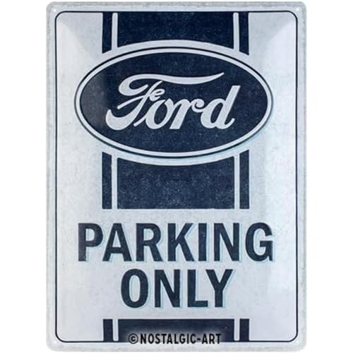 Nostalgic-Art Retro Blechschild, 30 x 40 cm, Ford – Parking Only – Geschenk-Idee für Ford-Zubehör...