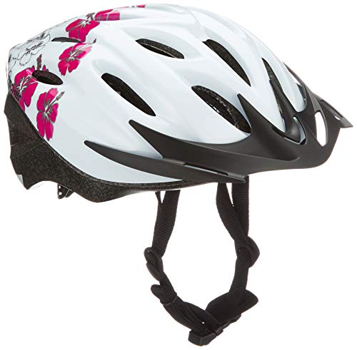 FISCHER Erwachsene Fahrradhelm, Radhelm, Cityhelm Hawaii, L/XL, 58-61cm, weiß pink