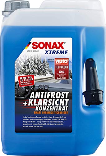 SONAX XTREME AntiFrost+KlarSicht Konzentrat (5 Liter) ergibt bis zu 15 Liter Winter-Scheibenwaschwasser,...