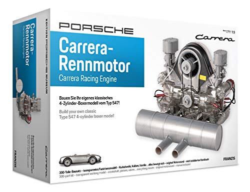 FRANZIS 67550 - Porsche Carrera Rennmotor, originalgetreuer Motorbausatz des 4-Zylinder Boxer Motors vom...