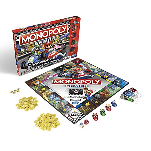 Monopoly Gamer Mario Kart, Gesellschaftsspiel für Erwachsene & Kinder, Familienspiel, der Klassiker der...