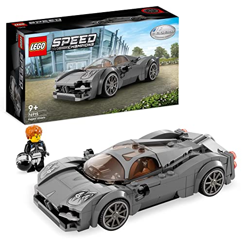 LEGO Speed Champions Pagani Utopia Rennwagen und Spielzeug-Modellbausatz eines italienienischen Hypercar,...