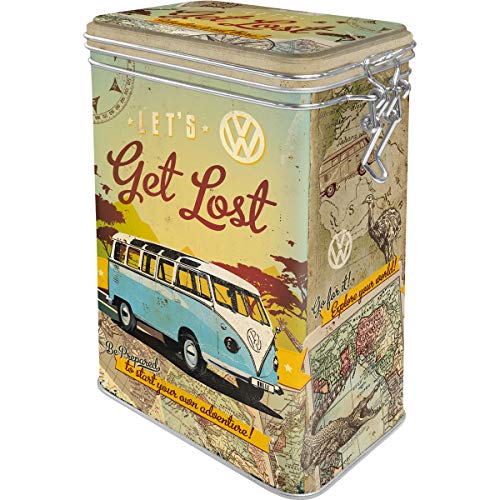 Nostalgic-Art Retro Kaffeedose, 1,3 l, VW Bulli – Let's Get Lost – Volkswagen Bus Geschenk-Idee,...