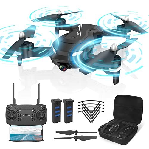 Wipkviey T26 Drohne mit Kamera 1080P, RC Faltbare FPV Quadcopter mit 2 Batterien, 26-30 Min. Flug, 3D...