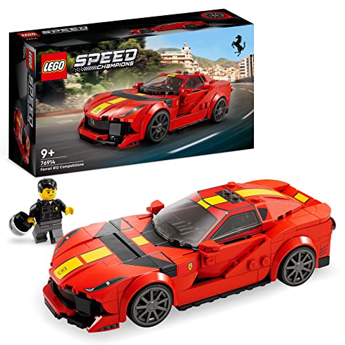 LEGO Speed Champions Ferrari 812 Competizione, Sportwagen und Spielzeug-Modell-Bausatz, Serie 2023,...