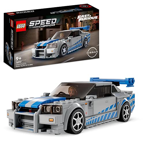 LEGO Speed Champions 2 Fast 2 Furious Nissan Skyline GT-R (R34) Rennwagen Spielzeug zum Bauen, 2023...