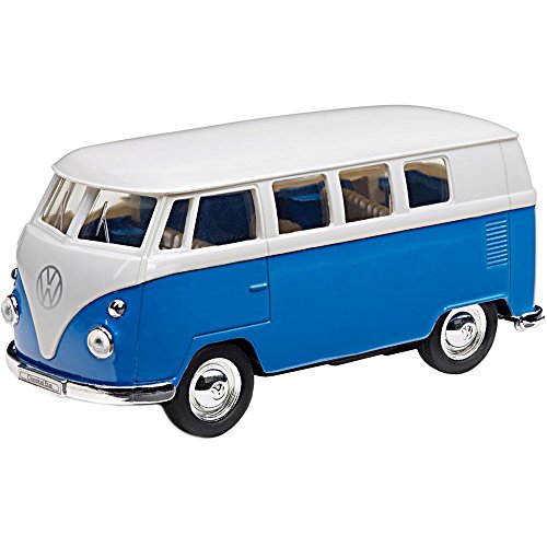 Volkswagen 211087511A Spielzeugauto T1 mit Rückziehfunktion, Blau/Weiß