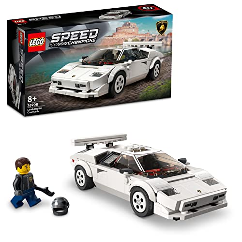 LEGO Speed Champions Lamborghini Countach Bausatz für Modellauto, Auto-Spielzeug mit Cockpit für 2...