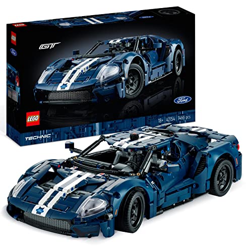 LEGO Technic Ford GT 2022 Auto-Modellbausatz für Erwachsene, Supercar im Maßstab 1:12 mit authentischen...