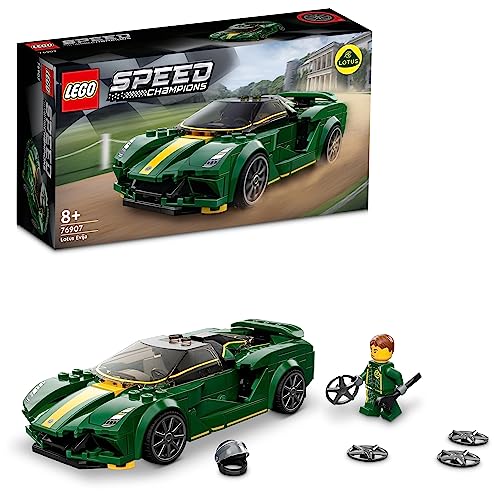 LEGO Speed Champions Lotus Evija, Bausatz für Modellauto, Auto-Spielzeug mit Cockpit für 2 Figuren,...