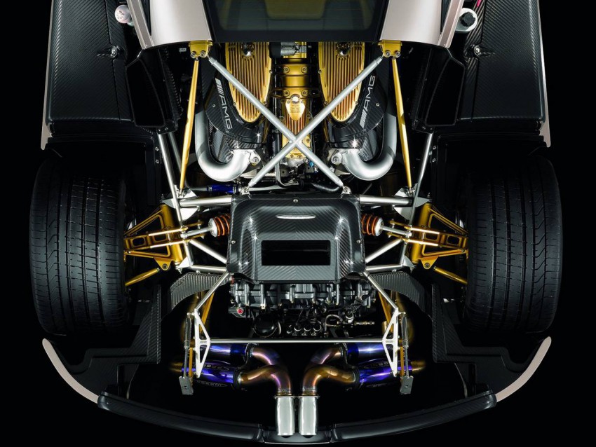 Der 6.0 Liter V12 Motor im Pagani Huayra.