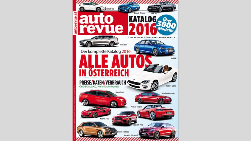 autorevue Katalog 2016 - alle Autos, die 2016 in Österreich erhältlich waren