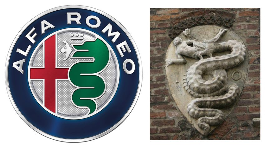 Das Alfa-Romeo-Logo: Schlange frisst Kind?
