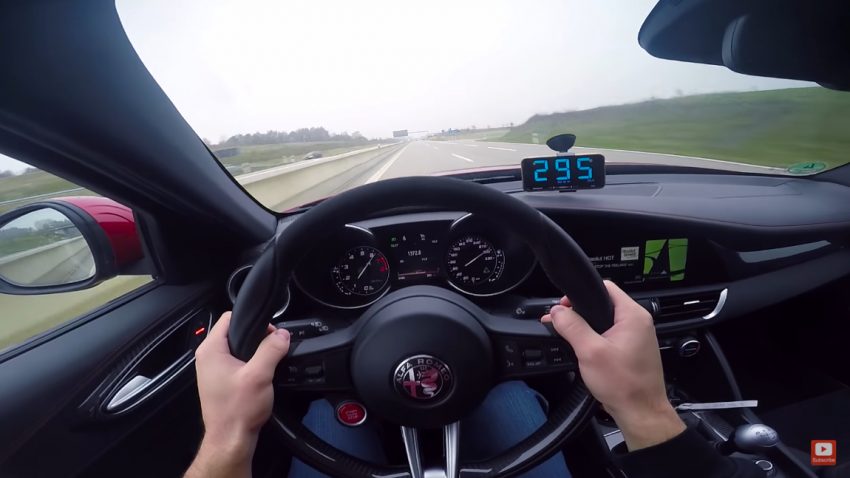 Alfa Romeo Giulia: 295 km/h auf der Autobahn