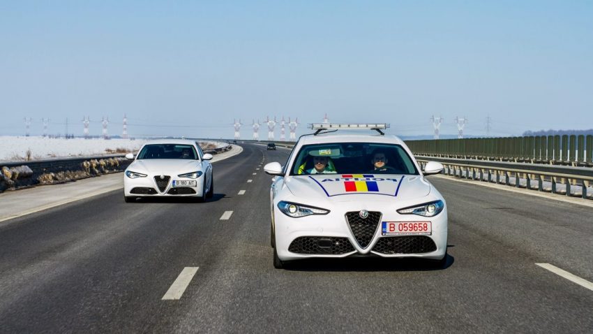 Eine Alfa Romeo Giulia Veloce arbeitet jetzt als Polizeiauto in Rumänien