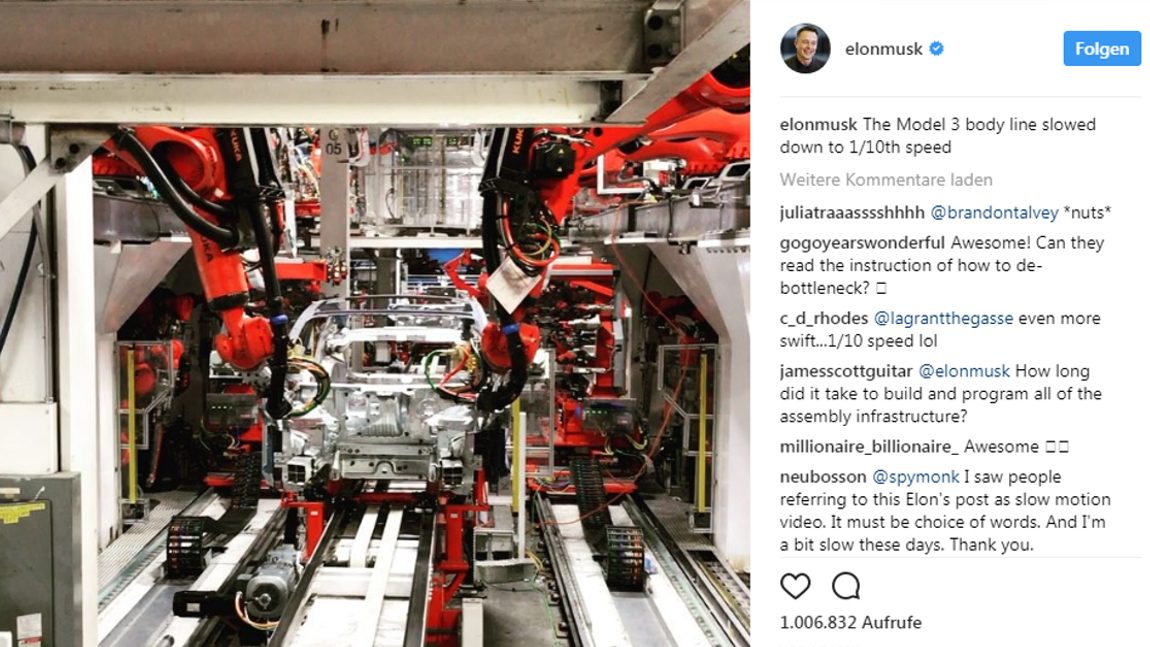 Tesla zeigt Videos von Model 3-Produktion