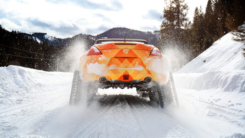 Nissan 370Zki: Schnee, mobil