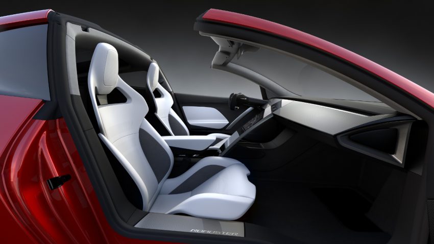 Ein Blick ins Cockpit des neuen Tesla Roadsters