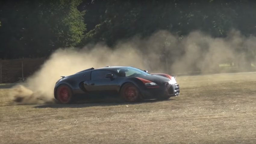 Der Bugatti Veyron kann auch Rallye