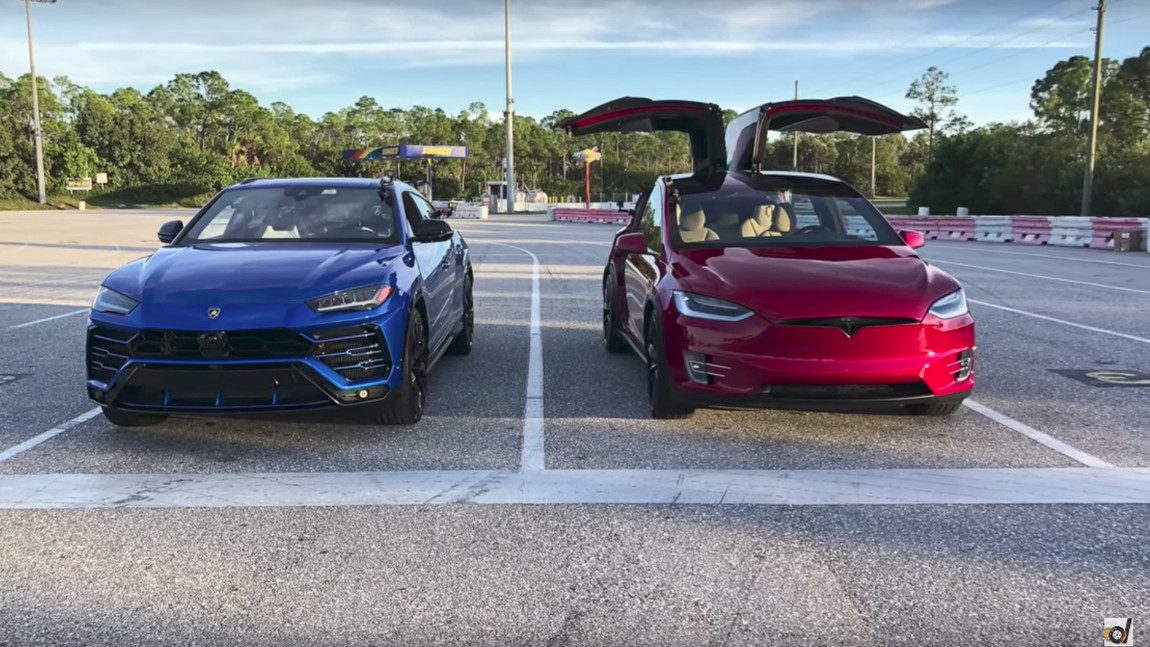 Drag Race: Tesla Model X vs. Lamborghini Urus