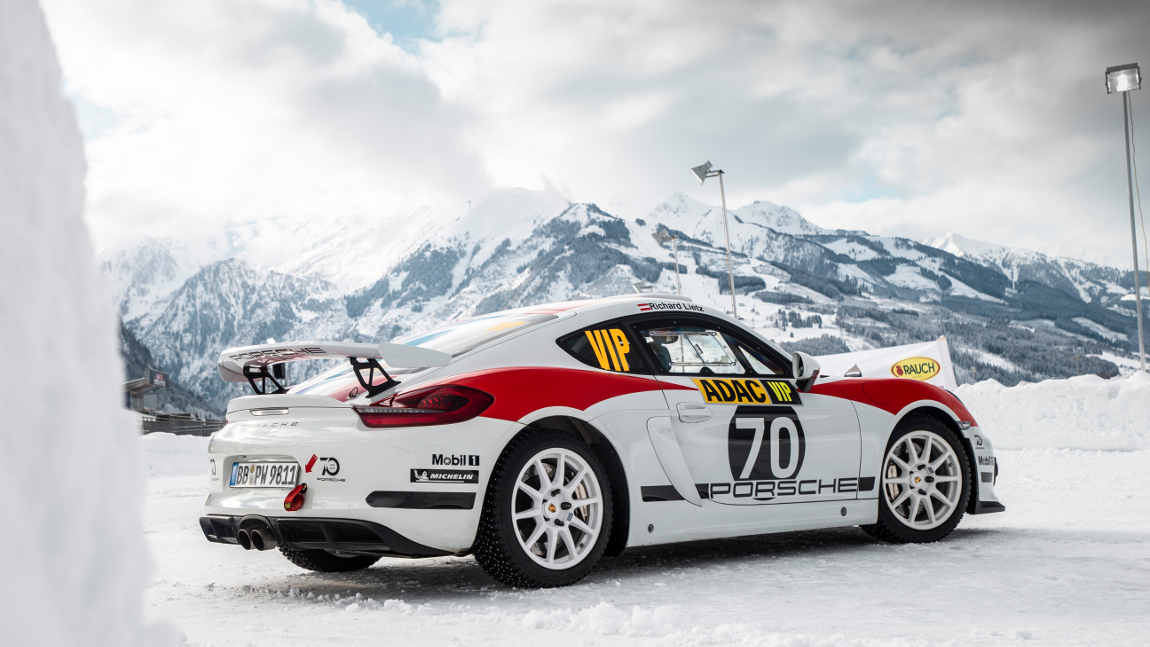 Porsche Cayman GT4 Rallye: Schee auf Schnee