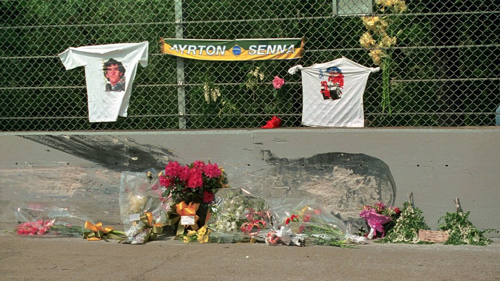 Die Unfallstelle von Ayrton Senna in Imola.