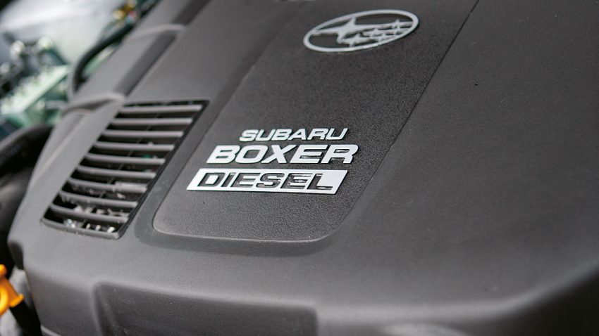Der Boxermotor eines Subarus.