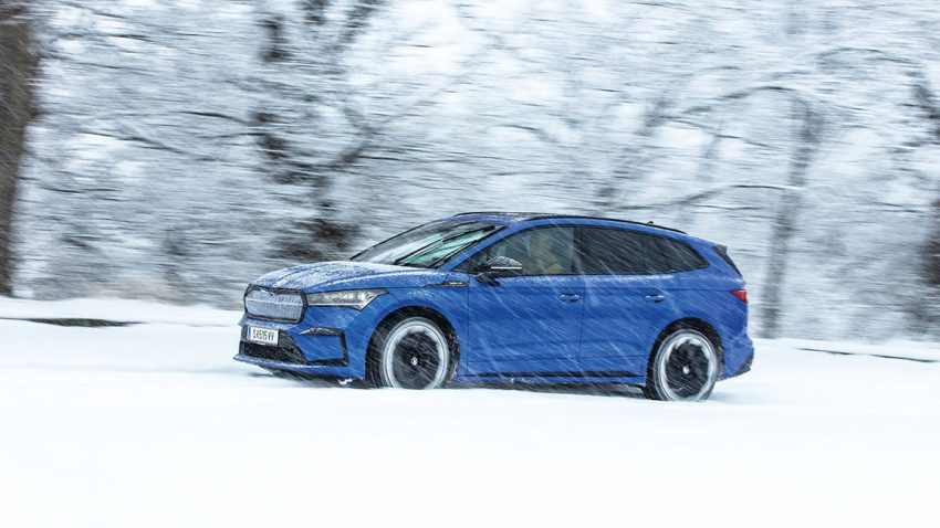 Škoda Enyaq iV 80x Sportline: Schnee von heute